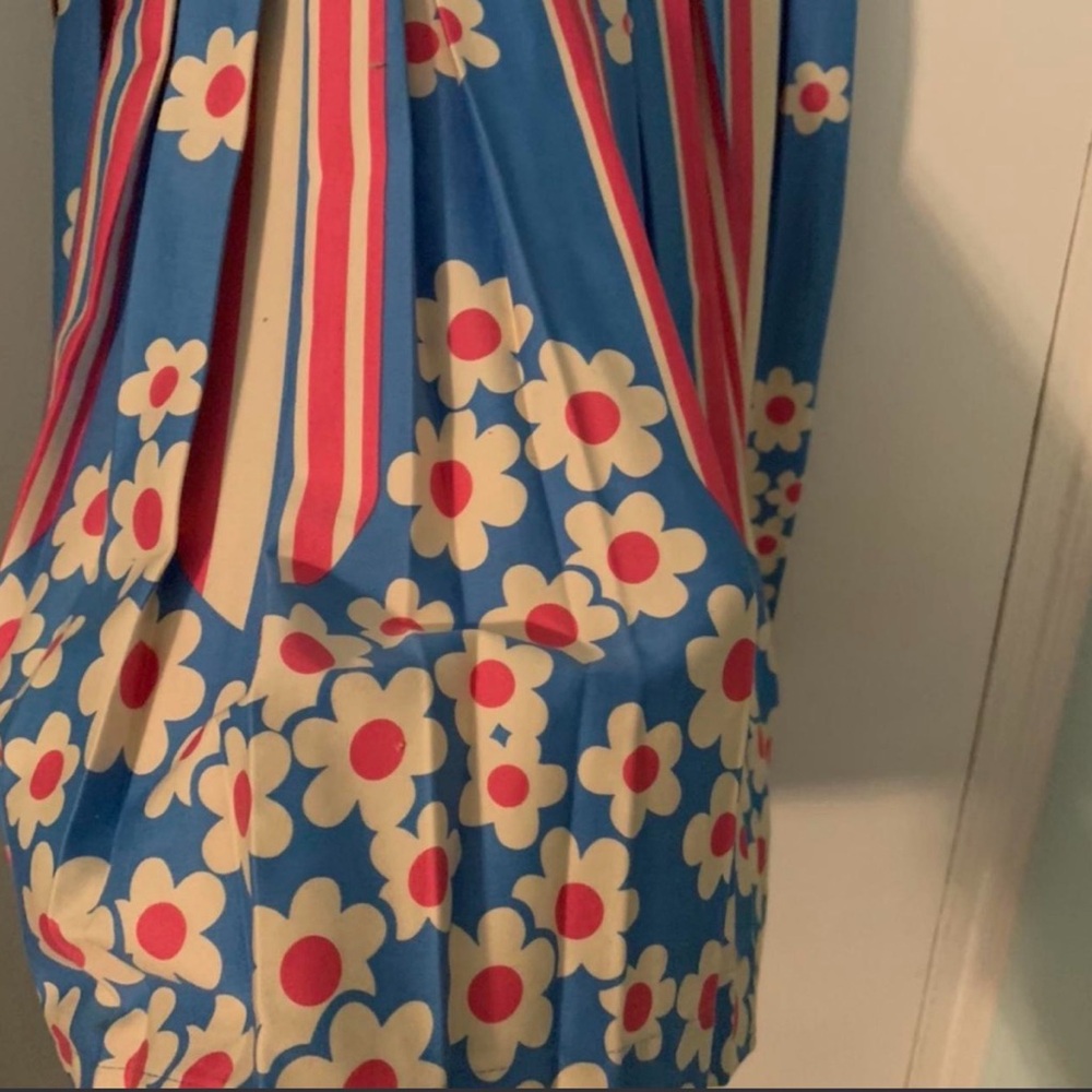 Betsey Johnson Blue and Pink Floral Sleeveless Dress Size 2 - Picture 4 of 4